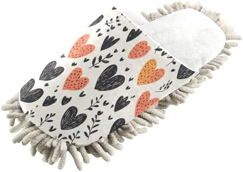 Burbuja Valentine Hearts Microfiber Mop Slippers