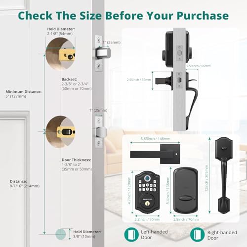 Finger-Print Keypad Front Door Lock Bio-Secure Door Lock Set