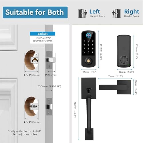 BEBASIA Keyless Entry Door Lock Deadbolt Set
