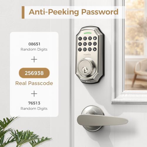 keyless entry door lock set with app control and 2 handle