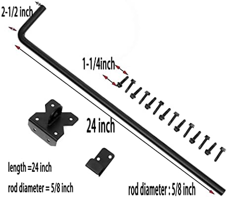24 Heavy-Duty cane bolt for outdoor gates
