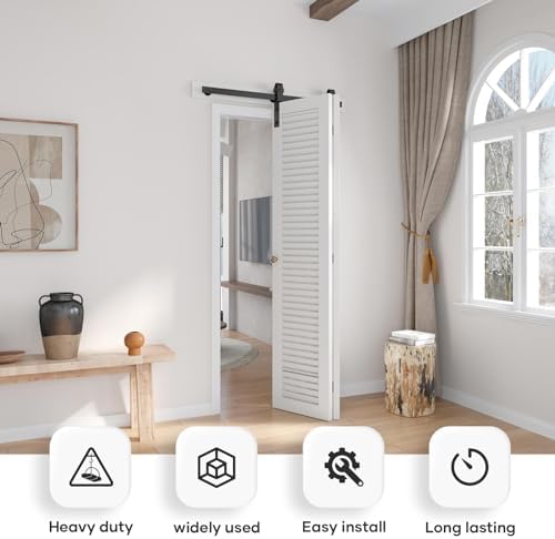 EaseLife 36 Bi-Folding Sliding Barn Door Hardware Track Kit