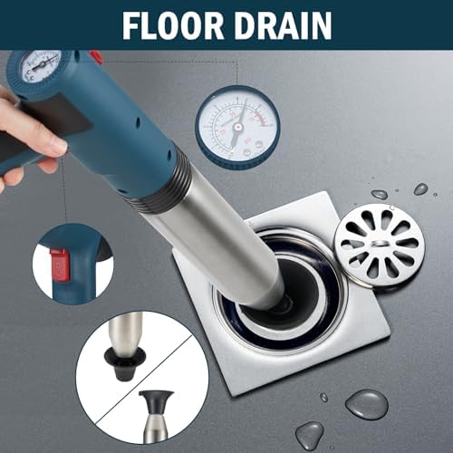 ProspBegal Battery-POWERED Toilet Plunger Multi-HEAD System for Efficient CLOWNING