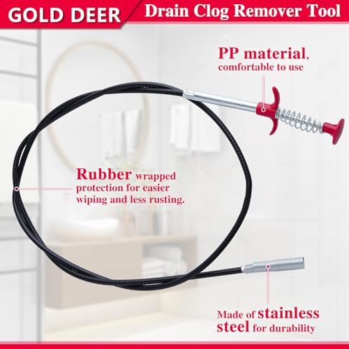 GOLD DEER - 63-Inch Flexible Grabber drains and pipes with precision and power