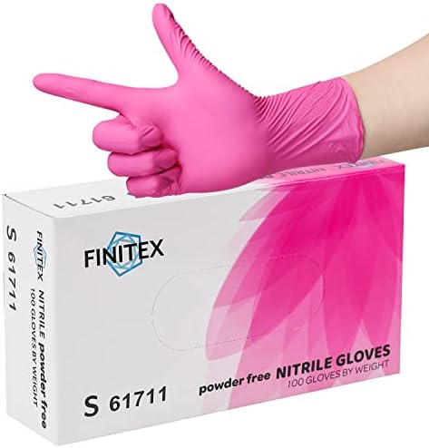 FINITEX Pink Latex-Free Disposable Gloves