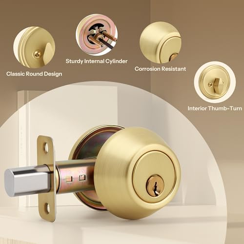 Round Design Door Deadbolt with Keys