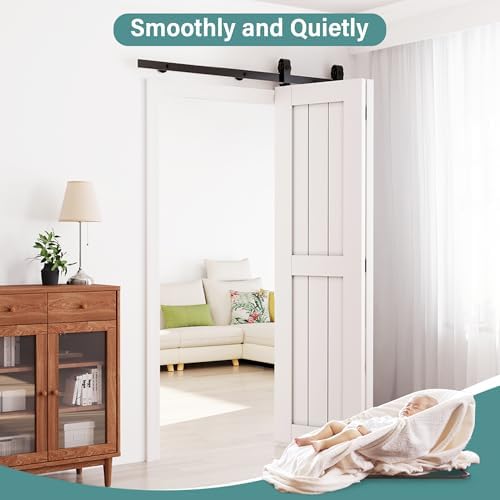 Bifold Barn Door Hardware Kit Smooth Quiet 180 Lbs Capacity