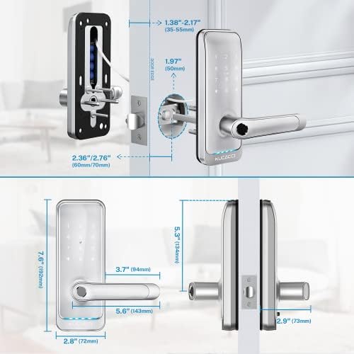 Kucacci Smart Deadbolt Lock - Front Door with 5 Unlock Methods