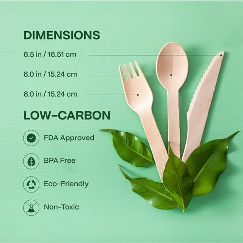 100 compostable cutlery set - 300 pieces