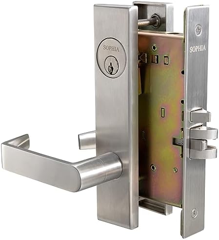 Sophia Heavy Duty mortise lock set with Satin Chrome finish
