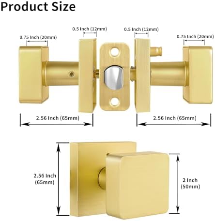 Heavy Duty Satin Brass Privacy Door Knob