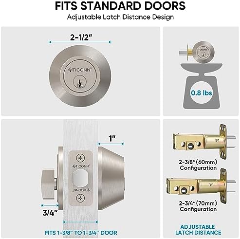 Ticonn Silver Door Handles Wave Style