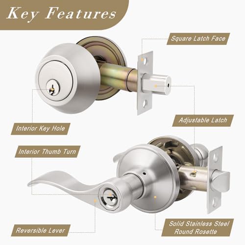 Fast Secure Easy Key Entry Door Lock Set