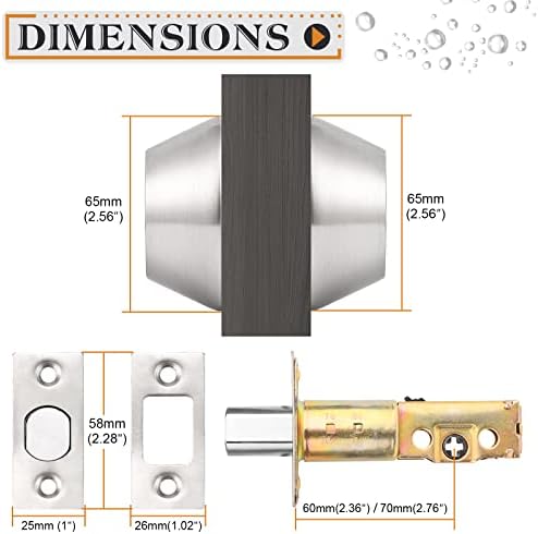 Probrico Satin Nickel Double Cylinder Deadbolt