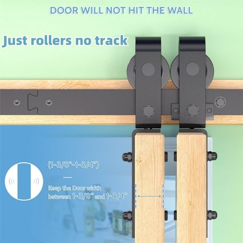 Bifold Barn Door Roller Set Rust-Resistant Quiet