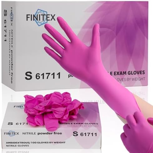 FINITEX Pink Latex-Free Disposable Gloves