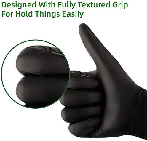Keoely Nitrile Disposable Gloves Pack of 100 Medium - Black