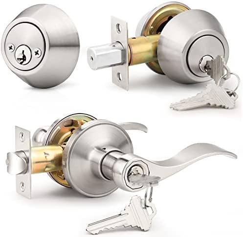 Probrico Wave Style Entry Door Handle Set