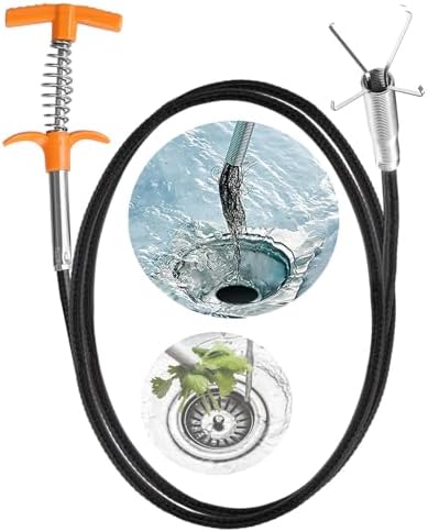 Upgrade 61-inch Drain Snake Hair Drain Clog Remover Tool