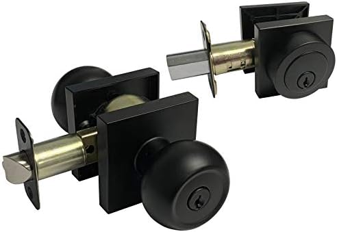 eBuilderDirect Black Entry Door knobs Lock Set