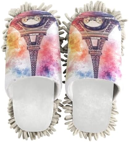 Burbuja Eiffel Tower Mop Slippers - Washable Eco-Friendly