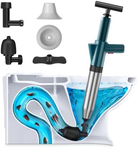 Best Choice Premium Stainless Steel High Pressure Air Toilet Plunger Kit