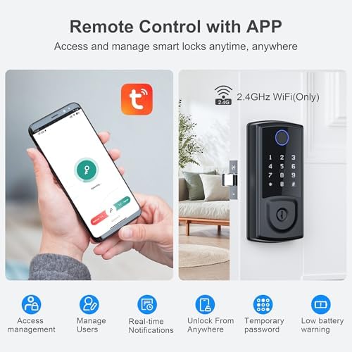Smart Fingerprint Door Lock with Remote Control 247 Support