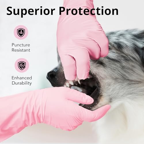 UV-PROTECTION DISPOSABLE NITRILE DWINclang CHERRY BLOSSOM 6 MIL 12 INCHES 50100