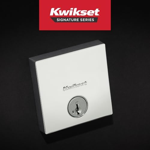 Kwikset Downtown Deadbolt Lock Premium Entry Door Lock with SmartKey Protection