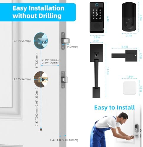 Secure Front Door Lock Set with Smart Features