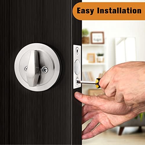 Secure 1-Sided Cylinder Deadbolt by Probrico Brushed Satin Nickel