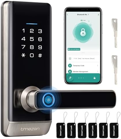 TMEZON Smart Door Lock with Fingerprint Keypad Entry
