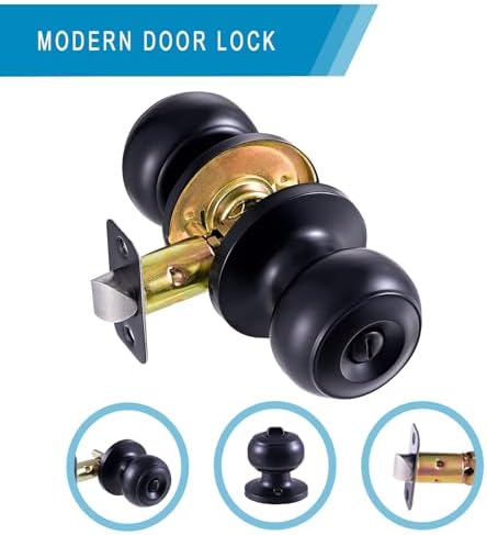 Black Modern Door Knob