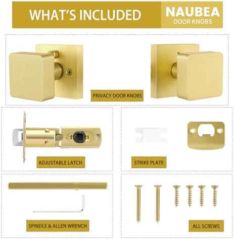 Heavy Duty Satin Brass Privacy Door Knob