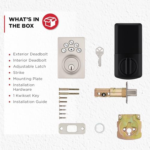 Kwikset Powerbolt 240 5-Button Keypad Door Lock - Satin Nickel