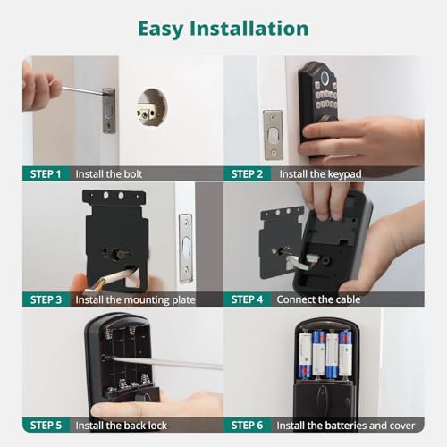Finger-Print Keypad Front Door Lock Bio-Secure Door Lock Set
