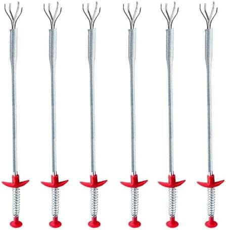 6-Piece Stainless Steel Drain Clog Remover Tool Set