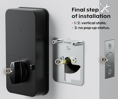 IP65 Smart Deadbolt Lock with Alexa Google Water-Resistant Keyless Install-free