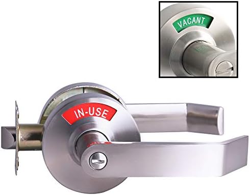 Bathroom Privacy Lever Lock with Illuminated Door Indicator for Restrooms