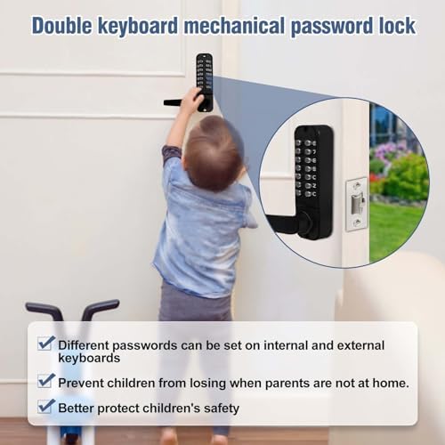 Double Sided Keyless Door Lock with Adjustment