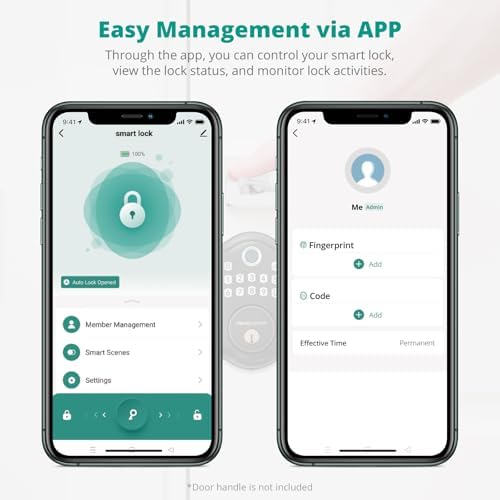 Secure Modern Front Door Lock Fingerprint Entry with Smart Features