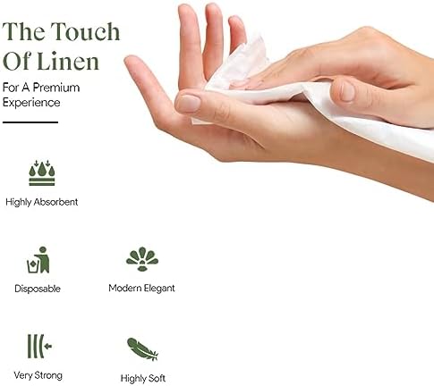 Luxury Linen-Effect Disposable Towels for Home Hospitality