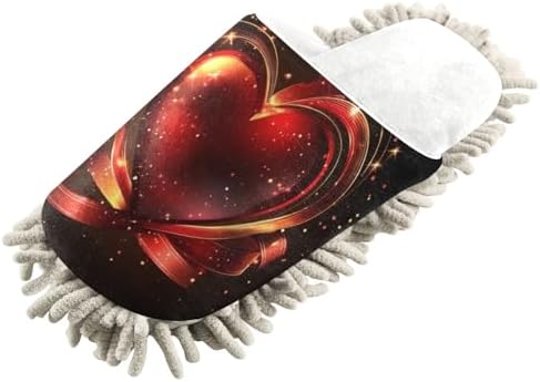 Burbuja Valentine Red Heart Mop Slippers