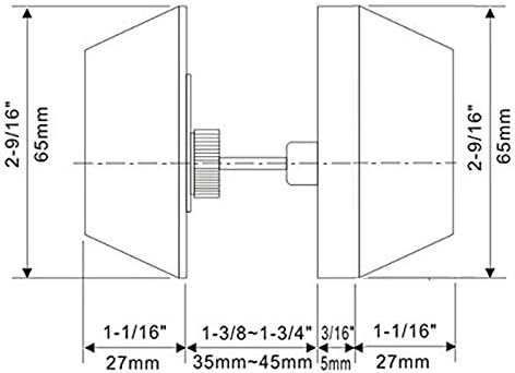 Gobrico Double Cylinder Door Lock Set