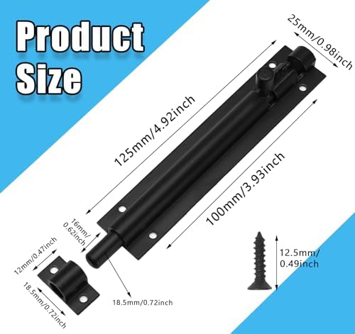 Secure 5-inch Barrel Bolt Lock for Gates Doors