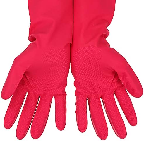 3 Pairs 13 Latex Free Nitrile Gloves OrangePinkRed