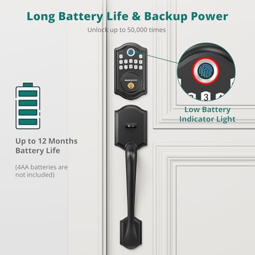 Finger-Print Keypad Front Door Lock Bio-Secure Door Lock Set