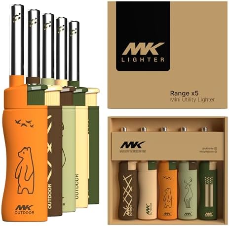 MK - Multipurpose Outdoor Lighters Set Candle TORCH BBQ Camping Outdoor