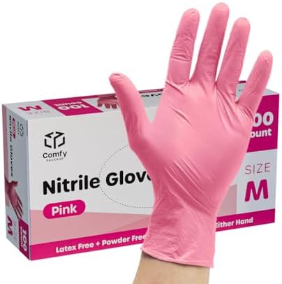 Comfy PackagePink Nitrile Disposable Gloves