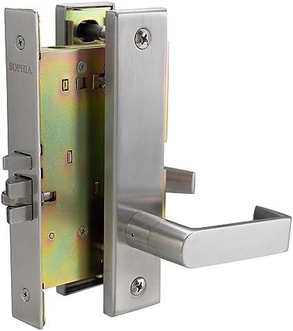 Sophia Heavy Duty mortise lock set with Satin Chrome finish